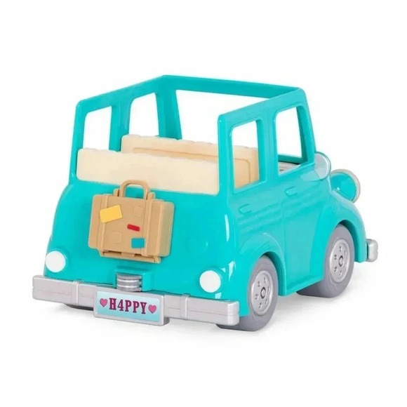 NEW Li'l Woodzeez Blue Car with Suitcase * Great for 3" Mini Dolls / Pets - Picture 2 of 3